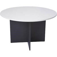 oxley round meeting table 900mm diameter white/ironstone