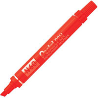 pentel n60 permanent marker chisel 5.5mm red box 12