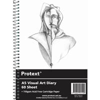 protext visual art diary with pp cover 110gsm 120 page a5