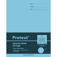 protext exercise book ruled 8mm 70gsm 64 page 225 x 175mm butterfly assorted