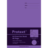 protext exercise book ruled 8mm 70gsm 48 page a4 kangaroo assorted