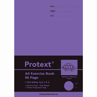 protext exercise book qld ruling year 3/4 12mm 70gsm 96 page 297 x 210mm turtle assorted