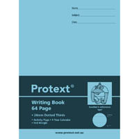 protext writing book dotted thirds 24mm 70gsm 64 page 330 x 240mm ape assorted