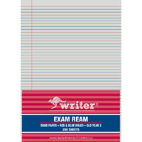 writer exam paper qld ruled year 2 18mm a4 white 250 sheets