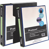 protext display book non-refillable insert cover 60 pocket a4 black