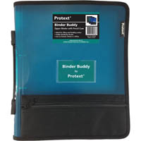 protext binder buddy with zipper 2 ring with handle plus pencil case plus pockets 25mm aqua