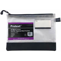 protext mesh pouch with note pocket 275 x 205mm assorted