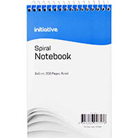 initiative spiral notebook top bound 200 page 200 x 127mm