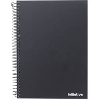initiative premium spiral notebook with pp cover and pocket sidebound 200 page a5