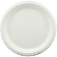 earth eco plates round 180mm white pack 25
