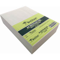 writer recycled notepad ruled 55gsm 80 sheet a4 white