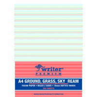 writer premium ream dotted thirds 18mm 70gsm 250 sheets a4 ground/grass/sky