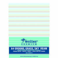 writer premium ream dotted thirds 24mm 70gsm 250 sheets a4 ground/grass/sky