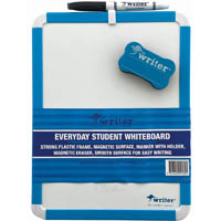 writer everyday student magnetic whiteboard 360 x 280mm blue