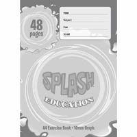 splash exercise graph book 10mm 60gsm 48 page a4