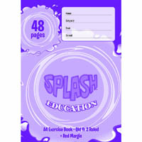 splash exercise book qld ruled year 2 18mm 60gsm 48 page a4