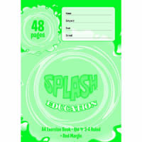 splash exercise book qld ruled year 3/4 12mm 60gsm 48 page a4