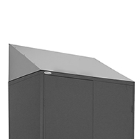 steelco storage cabinet sloping top 914mm silver grey