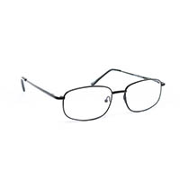 optica large classic readers metal +1.00 black