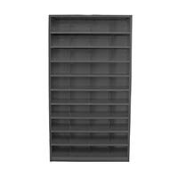steelco pigeonhole shelving unit 40 compartments 1830 x 1000 x 386mm black satin