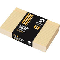 olympic ruled system cards 100 x 150mm buff pack 100