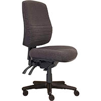ergoselect spark posturesoft ergonomic chair high back 3 lever seat slide black nylon base ebony