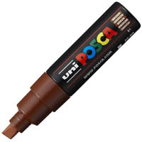 posca pc-8k paint marker chisel broad 8mm brown