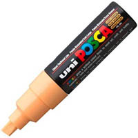 posca pc-8k paint marker chisel broad 8mm light orange