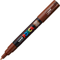 posca pc-1m paint marker bullet extra fine 1.0mm brown