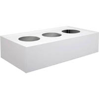 steelco tambour door cabinet planter box drip tray 1200mm white satin