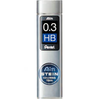 pentel c273 ain stein mechanical pencil lead refill 0.3mm hb grey tube 15
