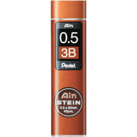 pentel c275 ain stein mechanical pencil lead refill 0.5mm 3b brown tube 40