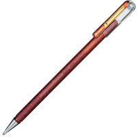 pentel k110 hybrid dual metallic gel ink pen 1.0mm orange / metallic yellow box 12