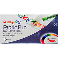pentel pts arts fabric fun pastel dye sticks assorted pack 15