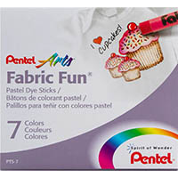 pentel pts arts fabric fun pastel dye sticks assorted pack 7
