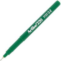 artline 220 fineliner pen 0.2mm green