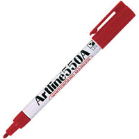 artline 550a whiteboard marker bullet 1.2mm red