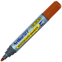 artline 577 whiteboard marker bullet 3mm brown
