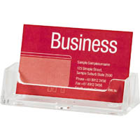 esselte business card holder landscape clear