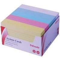 esselte ruled system cards 127 x 76mm assorted pack 500