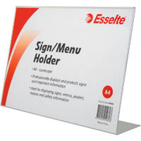 esselte sign / menu holder slanted landscape a4 clear