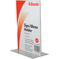 esselte sign / menu holder double sided portrait a5 clear