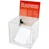 esselte ballot box lockable small clear