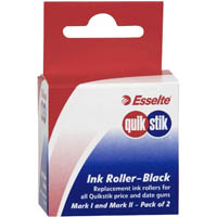 quikstik mark i/ii pricing gun replacement ink roller black pack 2
