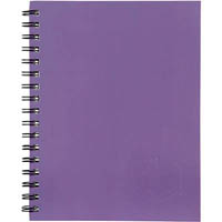 spirax 511 notebook 7mm ruled hard cover spiral bound 200 page 225 x 175mm purple