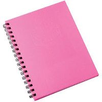 spirax 512 notebook 7mm ruled hard cover spiral bound a4 200 page pink