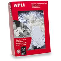 apli strung tickets 13 x 20mm white box 1000