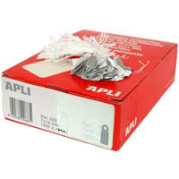 apli strung tickets 18 x 29mm white box 1000