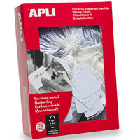 apli strung tickets 28 x 43mm white box 500