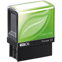 colop 20 green line self-inking message stamp copy 14 x 38mm red